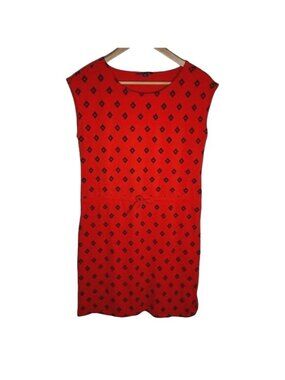 Tommy Hilfiger Women Small Red Mini Shift Dress Sleeveless Casual Summer